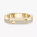 Moderniste two-finger pavé ring