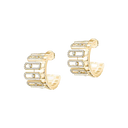 Boucles d'oreilles pavées Move Iconica Boucles d'oreilles Diamant Or Jaune