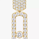 Imperial Move half pavé earrings, medium model