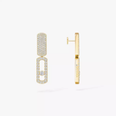 Boucles d'oreilles Imperial Move semi-pavées, moyen modèle