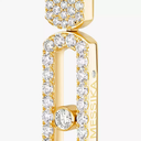 Imperial Move half pavé earrings, medium model