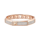 Bracelet Moderniste pavé, très grand modèle