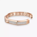 Bracelet Moderniste pavé, très grand modèle