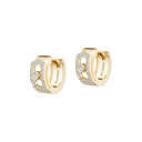 Boucles d'oreilles créoles Move Noa pavées