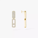 Imperial Move half pavé earrings, small model