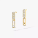 Imperial Move half pavé earrings, small model