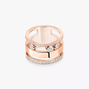 Move Romane half pavé ring, large model