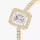 Joy emerald-cut solitaire ring, medium model