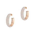 Divine Enigma hoop earrings small Pink Gold Diamond Earrings