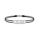 Bracelet cordon Messika Care(s) noir pavé