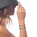 Bracelet cordon Messika Care(s) noir pavé