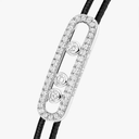 Bracelet cordon Messika Care(s) noir pavé