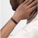 Bracelet cordon Move Titanium noir, grand modèle