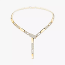Imperial Move half pavé tie necklace, small model