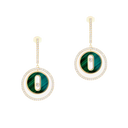 Boucles d'oreilles pendantes Lucky Move malachite