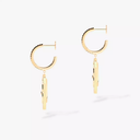 Boucles d'oreilles pendantes Lucky Move malachite