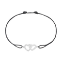 Bracelet Sur Cordon Double Cœurs Petit Modèle