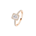 Bague solitaire Joy taille émeraude, moyen modèle