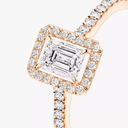 Bague solitaire Joy taille émeraude, moyen modèle