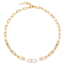 Move Link half pavé necklace