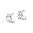 Boucles d'oreilles pavées Move Iconica Boucles d'oreilles Diamant Or Blanc