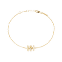 Bracelet Sur Chaîne Pulse Pavé 3 Rangs