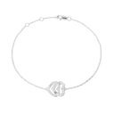 Bracelet Sur Chaîne Double Cœurs Petit Modèle