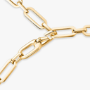Collier chaîne Move Link semi-pavé Collier diamant en or rose Move Link