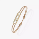 Bracelet cordon beige pavé Messika Care(s)