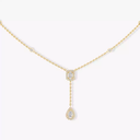 Collier cravate My Twin 0,10ct x2