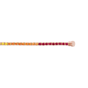 Bracelet ligne pierres de couleurs or rose 750/1000e