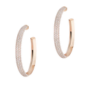 Divine Enigma hoop earrings large Pink Gold Diamond Earrings
