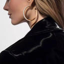 Divine Enigma hoop earrings large Pink Gold Diamond Earrings