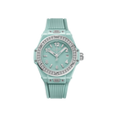 Big Bang One Click Mint Green Ceramic Diamonds