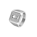 Chevalière pavée Move Titanium