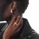 Moderniste pavé ring, medium model