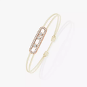 Bracelet cordon crème pavé Messika Care(s)