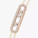 Bracelet cordon crème pavé Messika Care(s)